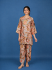 Light Peach Abstract Designed Cotton Salwar Suit