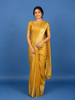 Yellow Floral Butta Woven Pure Kanchipuram Silk Saree With Zari Border