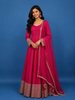 Pink panel Designed Anarkali Georgette Gown