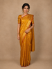 Mustard Yellow Floral Woven Pure Kanchipuram Silk Saree