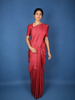 Rani Pink Striped Woven Design Pure Silk Saree