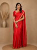 Dark Pink Rudraksha motif Woven Pure Kanchipuram Silk Saree