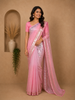Pink Sequin Embellished Chiffon Saree