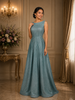 Green Ombre Glitter Bridesmaid Gown