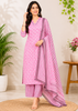 Light Pink Cotton Floral Printed Salwar Suit