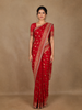 Red Butta Woven Design Banarasi Silk Saree