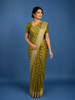 Olive Green Butta Woven Banarasi Silk Saree