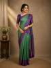Green Floral Woven Pure Kanchipuram Silk Saree