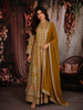 Mustard Yellow Floral Thread and Sequins Embroidered Design Georgette Mastani Lehenga with Dupatta
