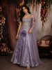 Lavender Sequins Embroidered Design Organza Bridesmaid Lehenga