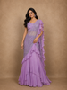 Lavender Sequins Embroidery Net Lehenga