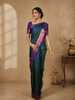 Blue Vaira oosi Woven Pure Kanchipuram Silk Saree