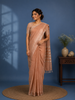 Light Orange With Designed Border Cotton Saree