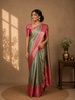 Green Floral Woven Pure Kanchipuram Tissue Silk Saree