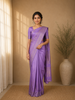 Lavender Floral Woven Pure Kanchipuram Silk Saree