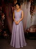 Light Purple Shimmer Embellished Design Party Wear Gown