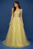 Pale Green Net Geometric Embroidered Designed Bridal Gown