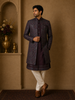 Dark Red Floral Designed Sherwani Suit for Reception