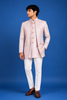 Onion Pink Diamond Design Cotton Men's Suit