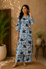 Light Blue Floral Designed Cotton Salwar Suit