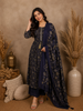 Deep Purple Floral Printed Cotton Salwar Suit with Dupatta