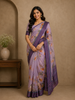 Lavender Floral Design Printed Kota Cotton Saree