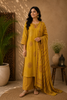 Mustard Yellow Mandala Print Cotton Salwar Suit