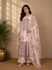 Light Pink Floral Design Printed Cotton Salwar Suit