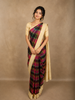 Multicolor Checked Woven Design Pure Kanchipuram Silk Saree with Contrast Border