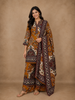 Mustard Yellow Geometric Printed Cotton Palazzo Suit