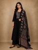 Black Ajrakh Printed Design Cotton Salwar Suit with Dupatta