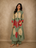 Pista Green Floral Printed Design Cotton Co-ord Set