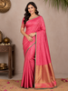 Red Pure KanchipuramBridal Silk Saree with Zari Brocade on the body and Zari Border