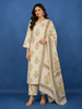 Ivory Floral Design Printed Cotton Salwar Suit