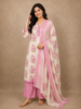 Blush Pink Floral Printed Design Cotton Salwar Suit with Dupatta