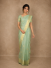 Pastel Green Zari Butta Woven Design Pure Kanchipuram Silk Saree with Zari Border