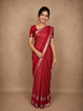 Queen Pink Mini Checks with Butta Woven Design Pure Kanchipuram Silk Saree