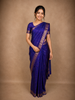 Purple Small Butta Woven Kanchipuram Silk Saree with Zari Border