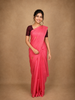 Pink Checked Zari Woven Pure Kanchipuram Silk Saree