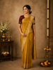 Rich Mustard Gold Butta Zari Woven Design Pure Banarasi Saree with Ornamental Zari Border