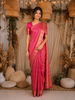 Rani Pink Floral Woven Design Pure Kanchipuram Silk Saree