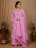 Pink Floral Design Printed Cotton Salwar Suit