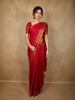 Rani Pink Floral Butta Zari Woven Design Pure Kanchipuram Silk Saree with Floral Zari Border
