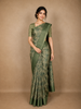 Pale Green Abstract Designed Semi Tussar Silk Saree