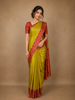 Yellow Floral Woven Pure Kanchipuram Silk Saree