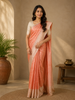 Orange Floral Woven Pure Kanchipuram Silk Saree