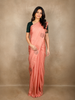 Peach Floral Woven Kanchipuram Silk Saree
