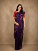 Purple Paisley Butta Woven Kanchipuram Silk Saree