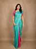 Aqua Green Butta Woven Kanchipuram Silk Saree