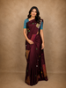 Maroon Floral Motif Woven Kanchipuram Silk Saree